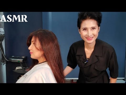 ASMR Korean Hair Salon: Deep Relaxation with Haircut and Styling Sounds