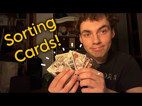 ASMR Sorting my baseball cards🧢⚾️ | Soft Spoken sorting