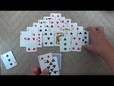 ASMR - Playing Pyramid Solitaire - Australian Accent - Chewing Gum & Describing in a Quiet Whisper