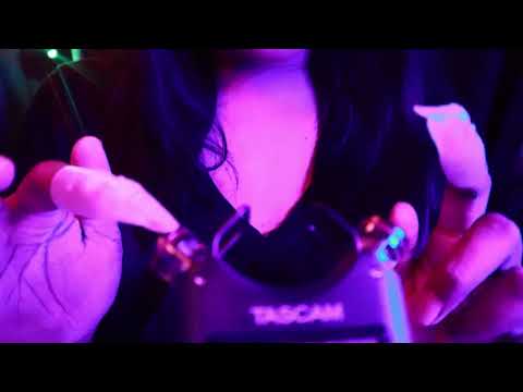ASMR Tascam Mic Scratching, Touching, and Tapping with Witch Fingers (No Talking)