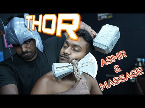 Thor: Thunder And Massage | ASMR Avenger Massage | Neck Crack With Hammer And Stormbreaker ASMR