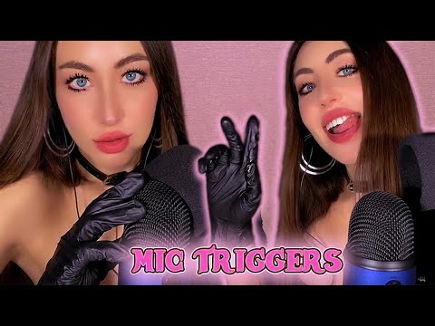 ASMR {MIC TRIGGERS and GLOVES} Pumping, Tapping, Scratching, Gripping, Swirling| Fast and Aggressive