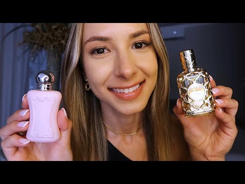 ASMR 🎀 comprinhas de perfumes miniaturas (sons de embalagens, tapping, spray..)