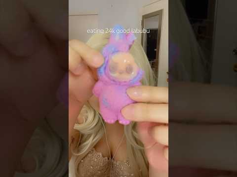 EATING A LABUBU #asmr #mukbang