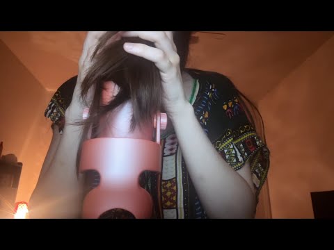 ASMR Hair on the mic + Trigger Words😴