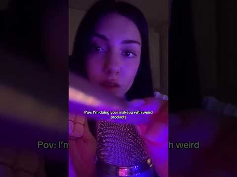 Asmr doing your makeup with random products 🤨