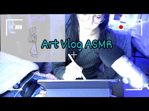 2D Game Art Vlog ASMR ( no talking )