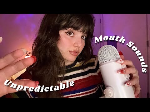 ASMR | Unpredictable Fast Aggressive MOUTH SOUNDS (Wet/Dry, Fast/Slow) With Hand Movements