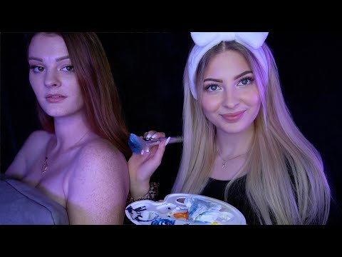 ICH MALE ASMR RUBYS KÖRPER AN! 🖌🎨 • TINGLY BODYPAINTING MIT ASMR JANINA 😴