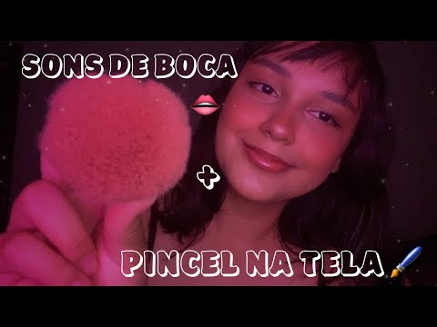 ASMR | SONS DE BOCA + PINCEL NA TELA  👄🖌️