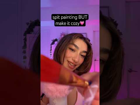do you prefer COZY SPIT PAINTING?!  💗 #asmr #spitpainting