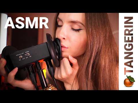 ASMR Fluffy Mic, Spit Painting & Brush Ear Massage | Tangerin