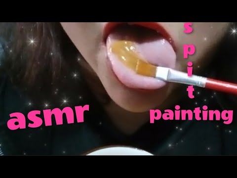 ASMR - Spit Painting  / con Manjar | te hago una mascarilla facial para ir a dormir 😴😴😴😴😴