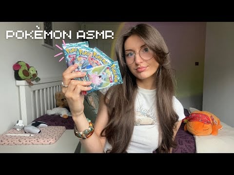 ASMR Opening Pokémon Journey Together packs!🪽(close whispering, tapping, mic scratching)
