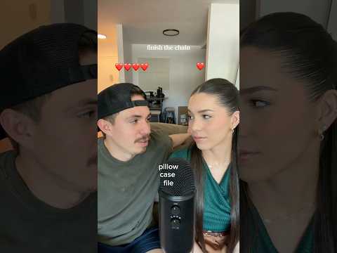ASMR WORD CHAIN CHALLENGE 😂 #asmr #challenge #couple #whispering