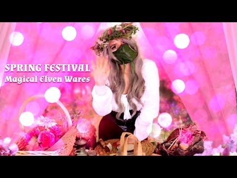 ASMR Magic Elf Vendor Tries Spells on You at Fare • Whispered + Spoken, Echo, Hand Movements, Spray