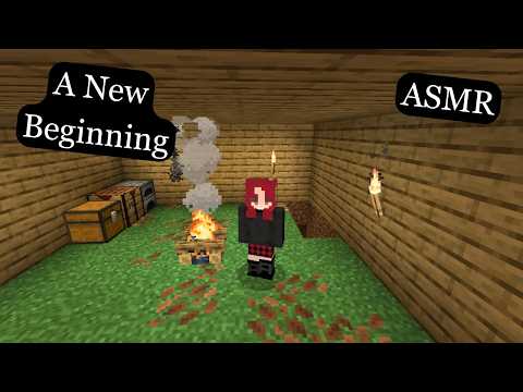 1 Hour | A New Beginning | (ASMR Minecraft Ambience and Gameplay for Study and Sleep)