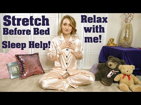 This Will Help You Sleep! Easy Stretches Before Sleep w/ Kristin