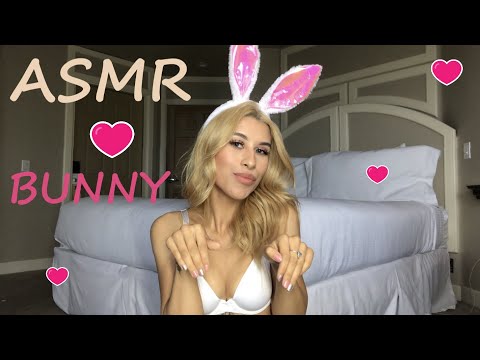 ASMR Playing with my ears / Easter bunny girl