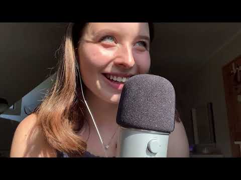 ASMR the tingliest whisper ramble  + hand movements & mouth sounds 