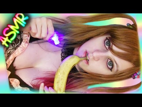 ASMR 🍌 Banana Eating ░ Mouth Sounds ♡ Tingles, Pacifier, Fruit, Food, Licking, Raver, Om Nom Nom ♡