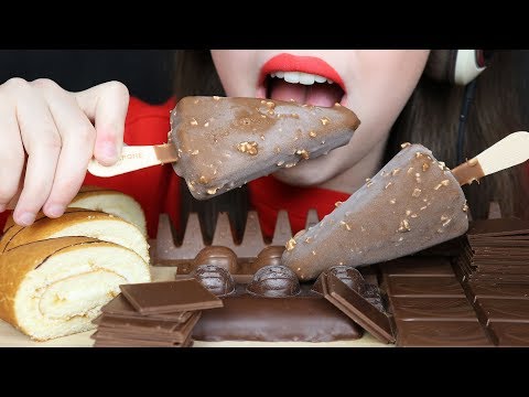 ASMR SWISS CHOCOLATE OVERLOAD + TOBLERONE ICE CREAM BARS (Eating Sounds) No Talking