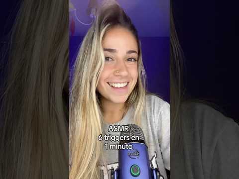 ASMR 6 TRIGGERS EN UN MINUTO 💜 #asmr #tingles #visualtingle #relax #dormir