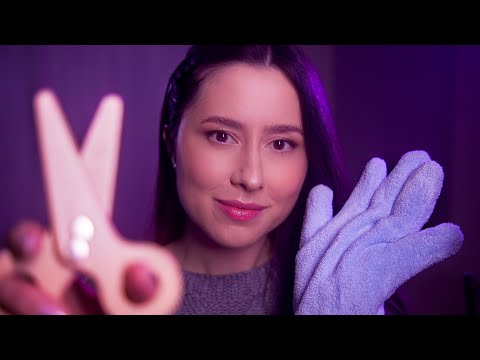 ASMR Cozy & Gentle triggers for sleep 💤✨ Plucking, fabric sounds, spray, hand movements, scissors