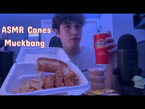 ASMR Raising Canes Muckbang + chit chat🍗🍞