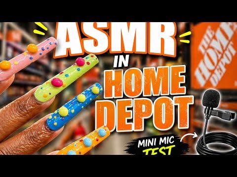 51 MINUTES OF PUBLIC ASMR IN HOME DEPOT | Soft Spoken,Build Up Tapping, Camera Scratching & MINI MIC