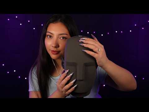 ASMR tapping and scratching ON a $10,000 microphone