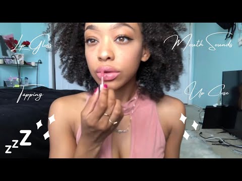 Chynaunique ASMR Lipgloss Application Part 4 Compilation | Tingly Mouth Sounds, Tapping, Up Close