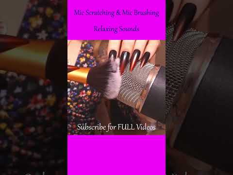 ASMR Mic Brushing & Mic Scratching ❤️ #asmr  #shorts