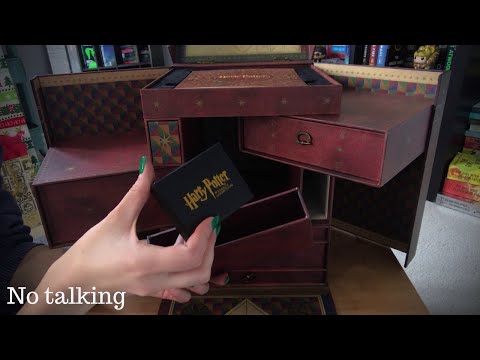 🧙🏼‍♂️Harry Potter Wizard’s Collection Box📦• ASMR • Cardboard, Jewelry, Fabric Sounds • No Talking