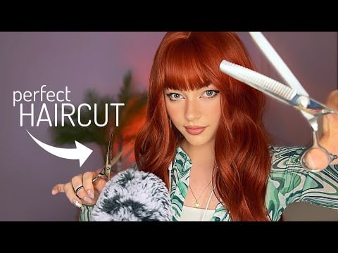 ASMR Relaxing Haircut ✂️ Scissors, Mouth sounds & RolePlay