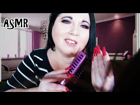 ASMR Brushing Your Hair To Help You Sleep Roleplay (Soft Spoken, Real Hair Hair Brushing, Hair Play)