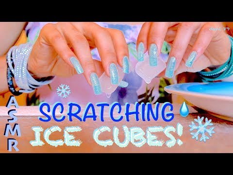 🎧 binaural ASMR 💦 ❒ nail-SCRATCHING ◘ ICE CUBES! ❄️ So wet & satisfying... ◈