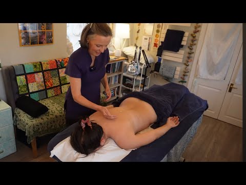 ASMR Relaxing Aromatherapy Back Massage & Kinesiology + Neck, Shoulders, Scalp @ASMRwithVictoria