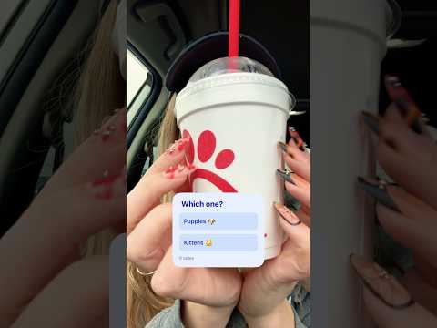 Chick-fil-A’s question of the day 🐶🐱 in #asmr #chickfila