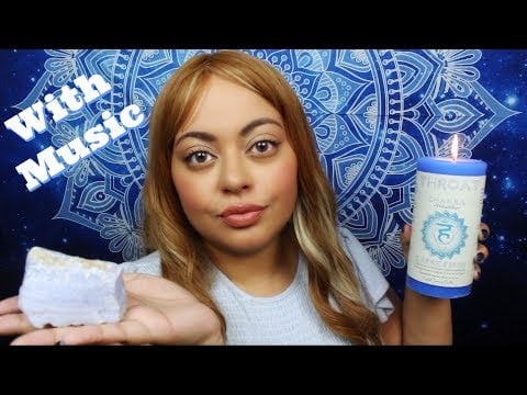 ASMR| Reiki & Crystal Healing RP - Balancing your Throat Chakra WITH MUSIC