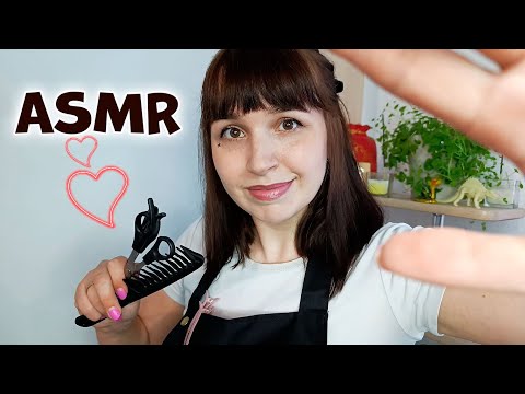 АСМР Массаж головы и Стрижка ✂ Парикмахер ✂ ASMR Head massage and haircut
