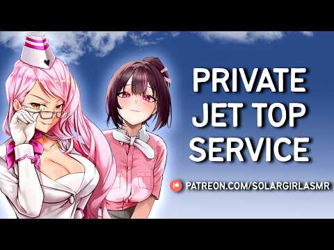 Pampered by Two Flirty Flight Attendants | Ear Massage in Your Lap | ASMR Mommy GF FF4A Self-Collab
