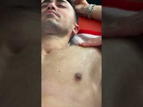 Chest Massage Asmr #asmrmassage #stressrelief #chestmassage #malebody #backmassage #model #male