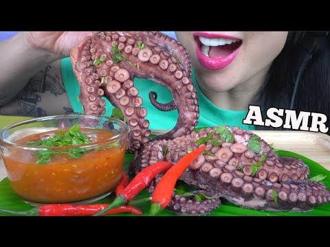 ASMR OCTOPUS + SUKIYAKI SAUCE (SOFT CHEWY EATING SOUNDS) NO TALKING | SAS-ASMR