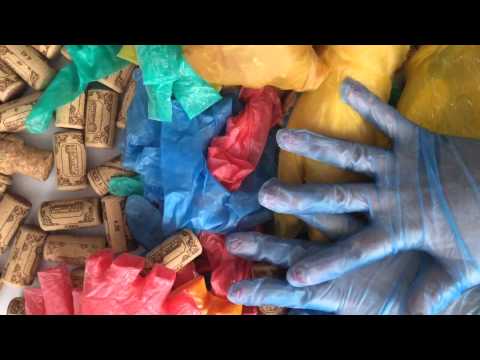VINYL Gloves Layering ♥ 4 hands [[ASMR]]