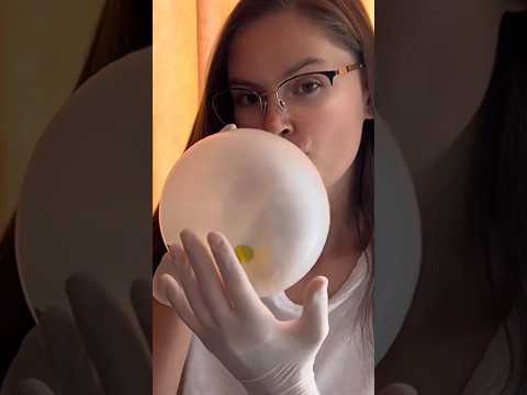 Blowing Balloons, Latex Gloves #balloon #latex #asmr #youtubepartnerprogram