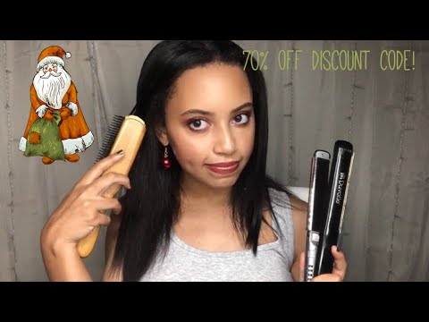 ASMR:|| HAIR PLAY + WHISPERED RAMBLES || (Duvolle Styling Iron)