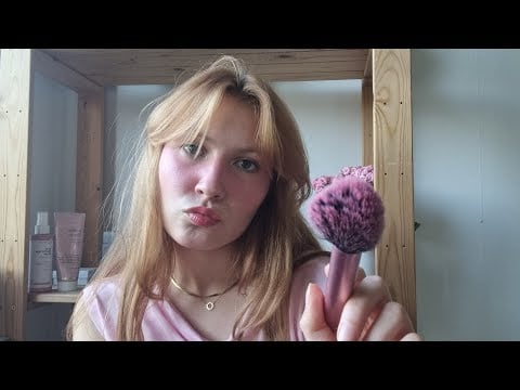 ASMR Pink mean girl does your makeup