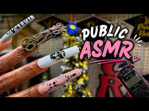 Public ASMR | Slow & Gentle, Clicky Whispers, Camera Tapping, Nail Scratching & Tascam Mic Sounds
