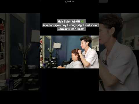 Hair Salon ASMR Visual & Auditory Activation #Stylish Gray Hair Coverage with a Naturally Bright L